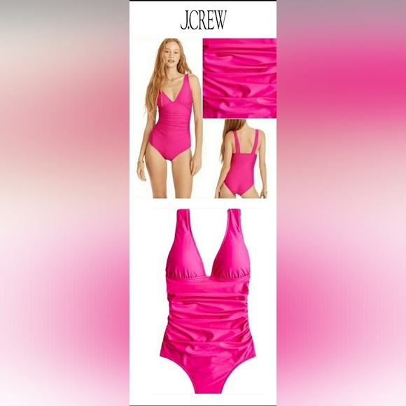 J.Crew Fuchsia Pink Cruisewear Pool Beach Party Swimwear - Picture 2 of 7